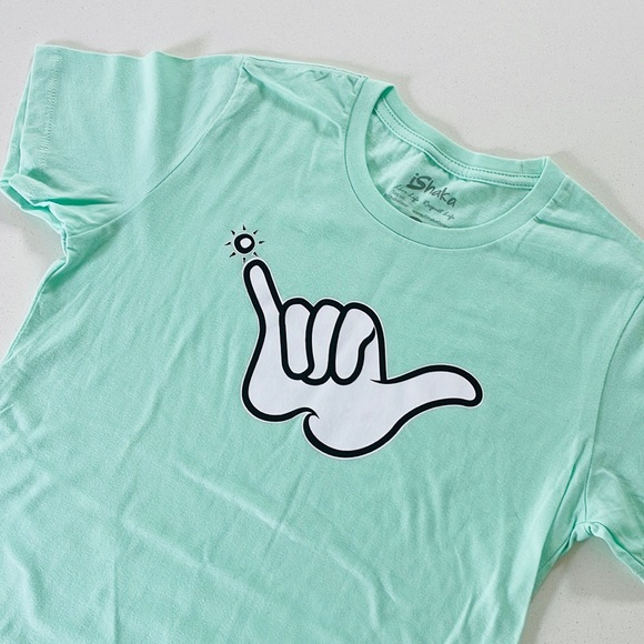 Sea Green Shaka Tee - Picture 4 of 6